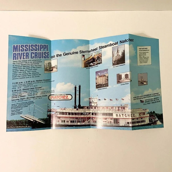 Vintage Lot of  4 New Orleans Brochures Hotel Meridian River Cruise Pamphlets - Picture 11 of 15